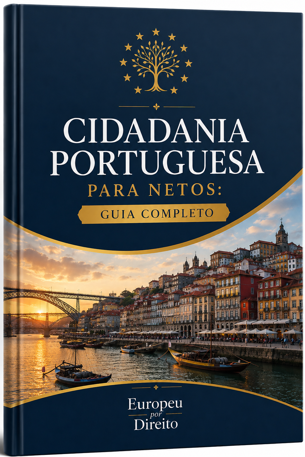 Capa do e-book Cidadania Portuguesa para Netos: Guia Completo